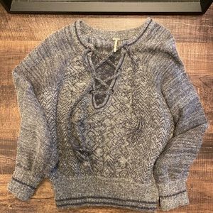 Free people lace up sweater